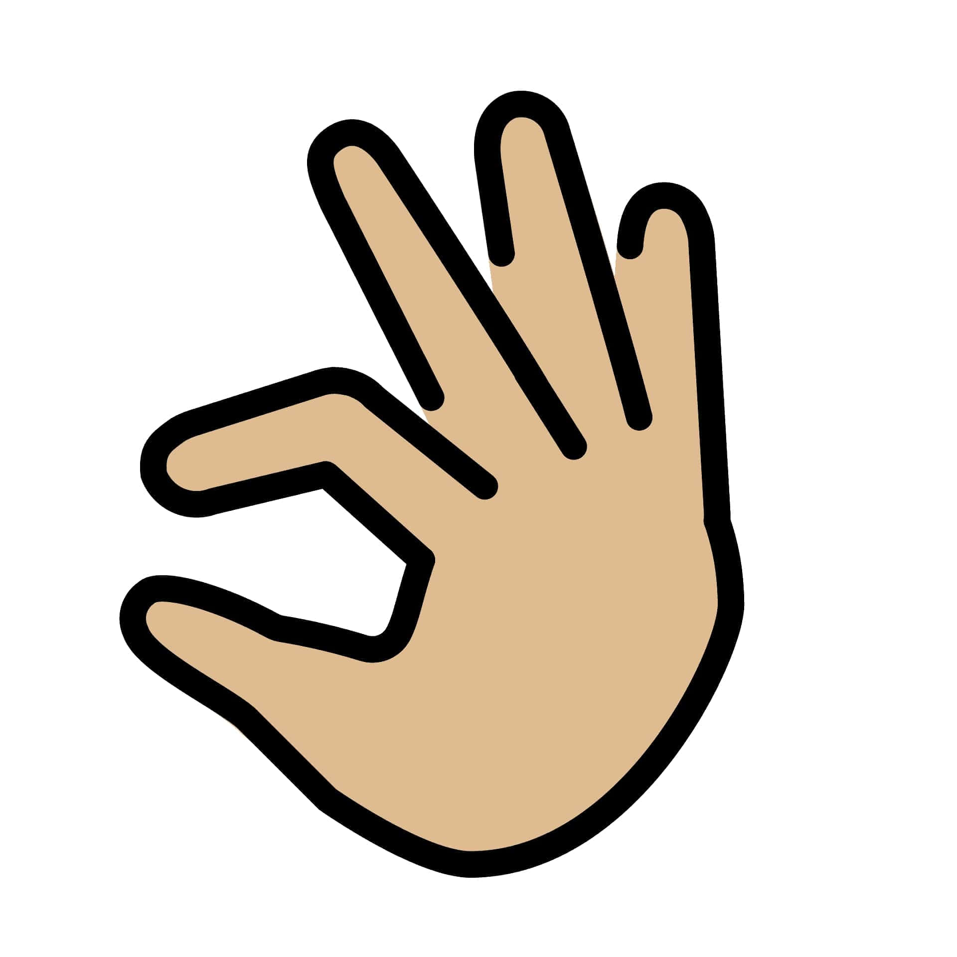 Negligible Gesture Sign Light Sketch Background