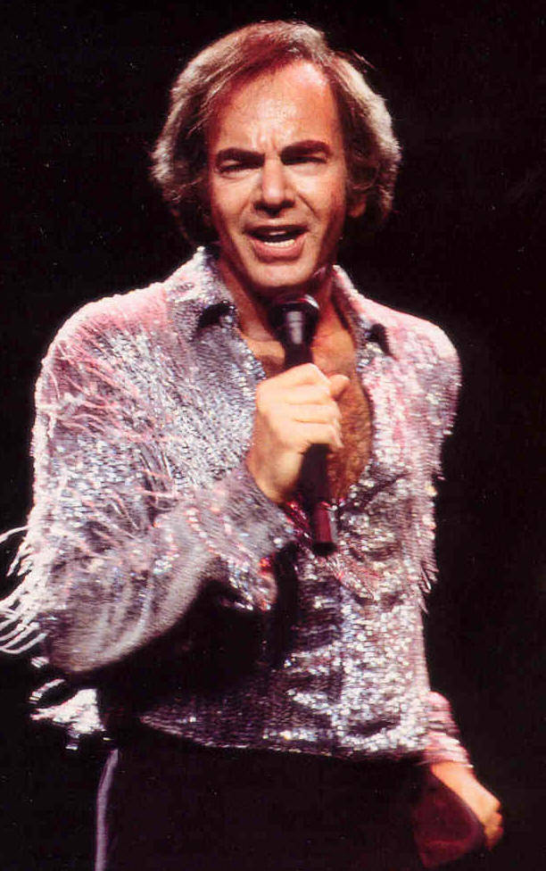 Neil Diamond In Purple Sequin Background