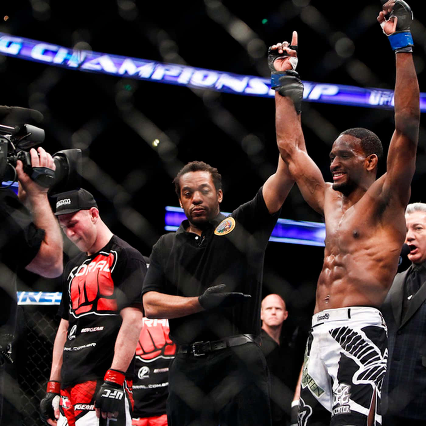 Neil Magny And Referee Background