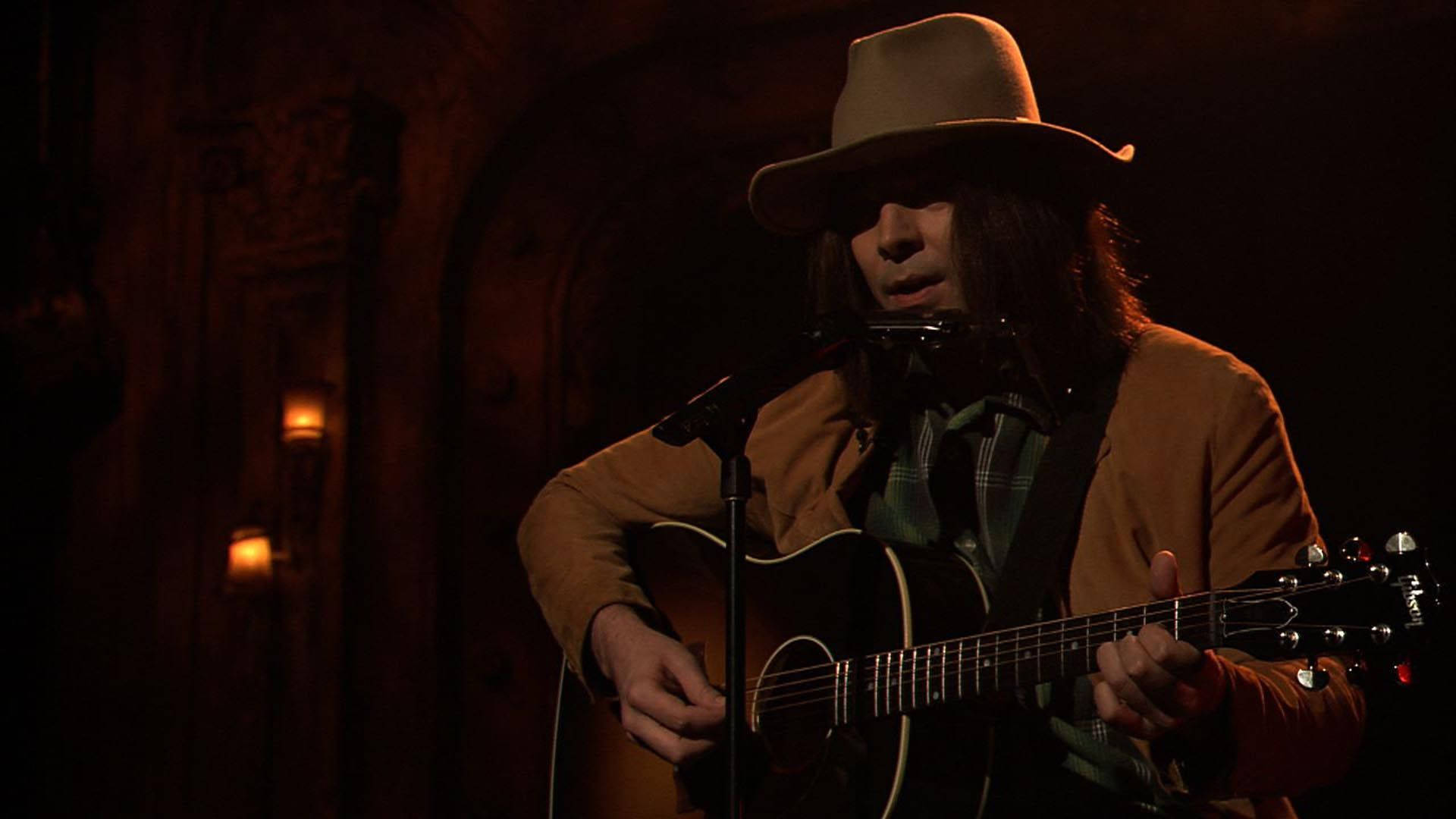 Neil Young, Pioneering Canadian Musician, Mesmerizing Performance With Acoustic Guitar