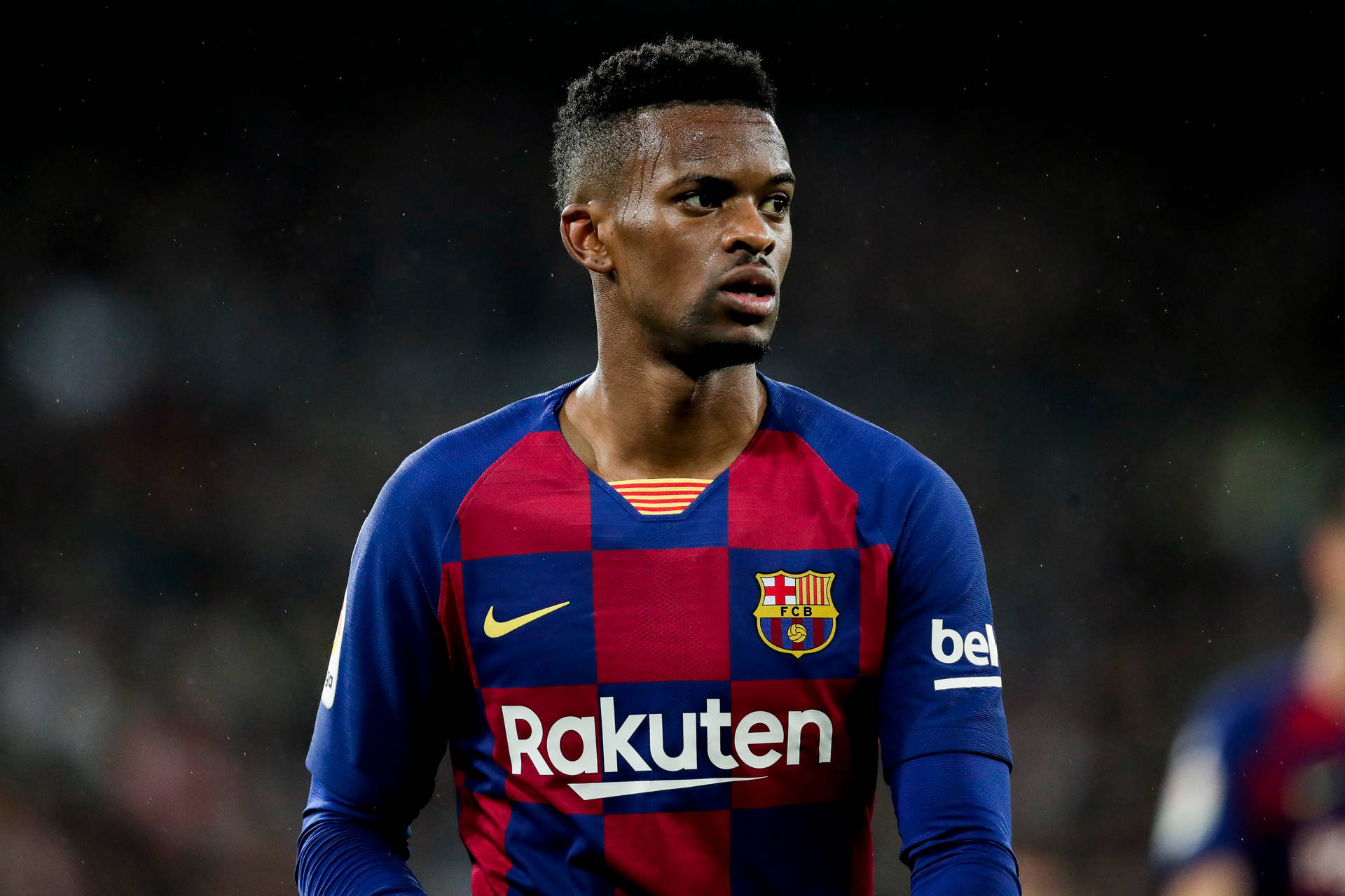 Nelson Semedo Looking To The Right Background