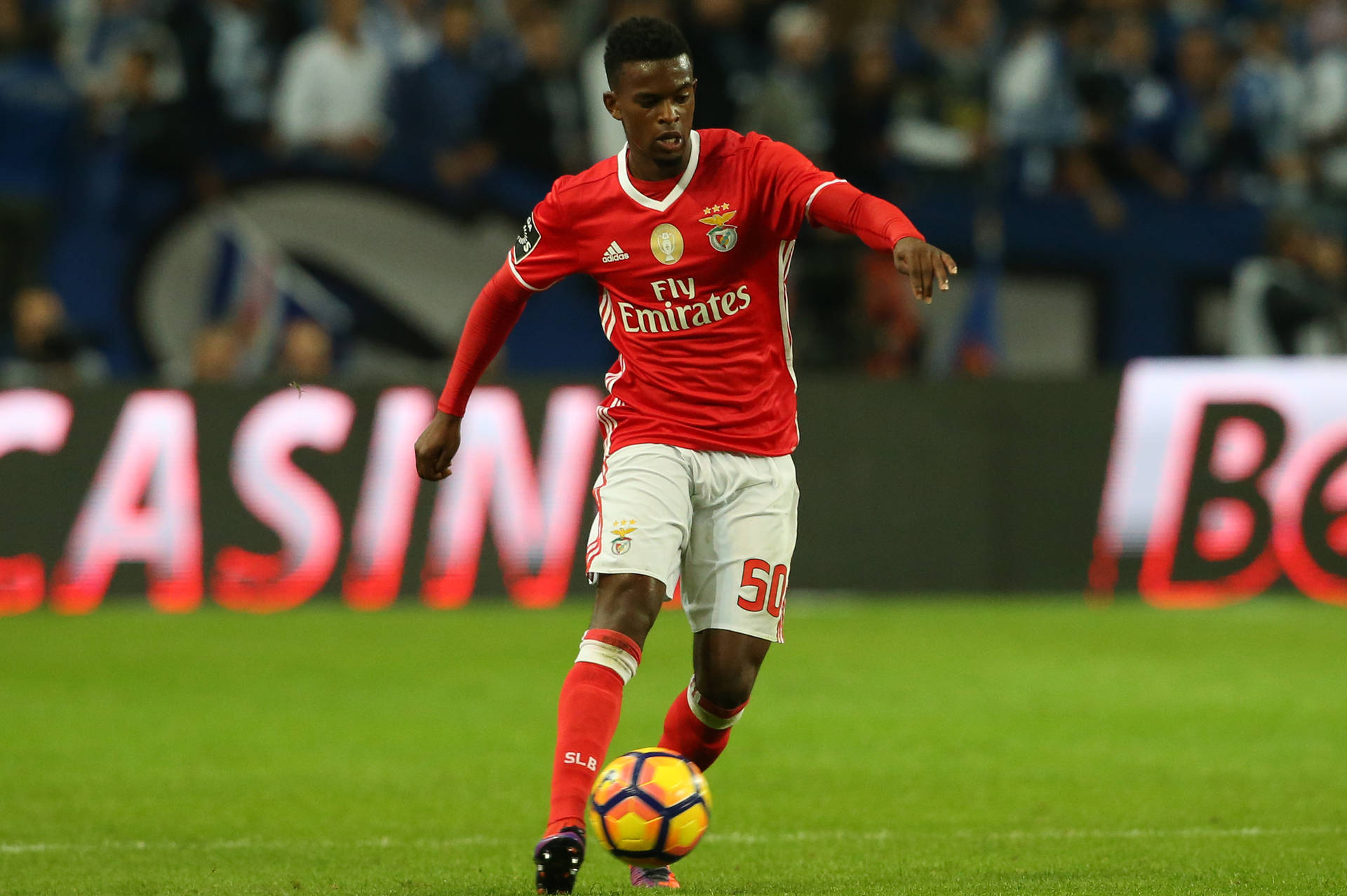 Nelson Semedo Wearing Red And White Background