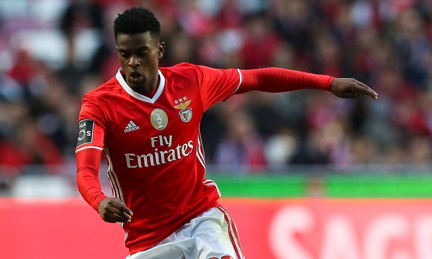 Nelson Semedo Wearing Red Jersey Background