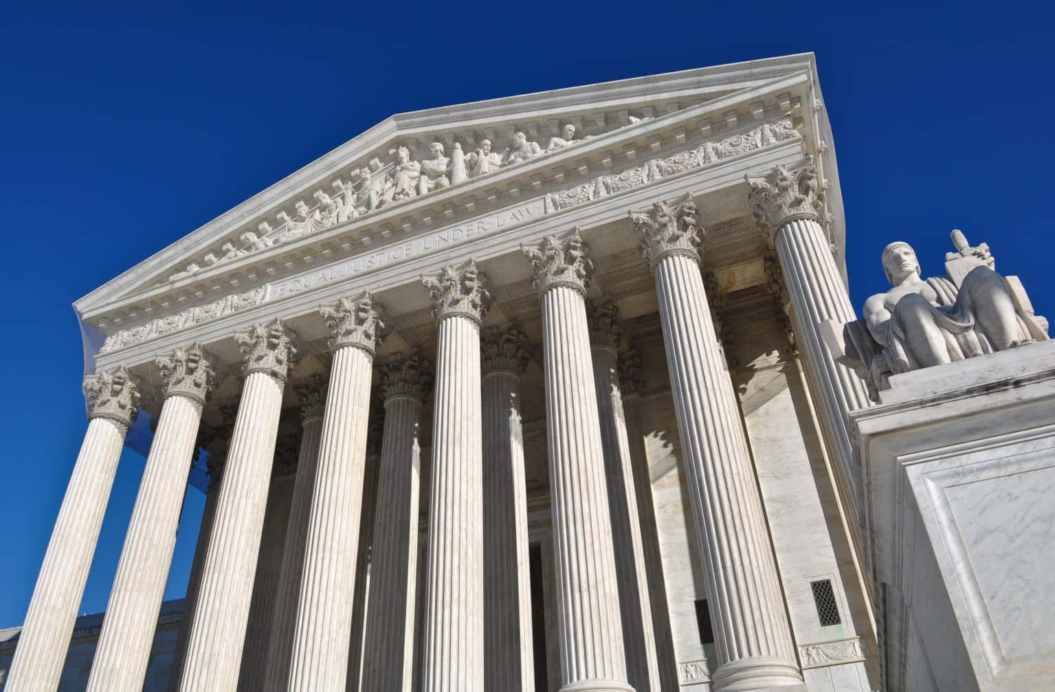 Neoclassical Columns Of The Supreme Court Building