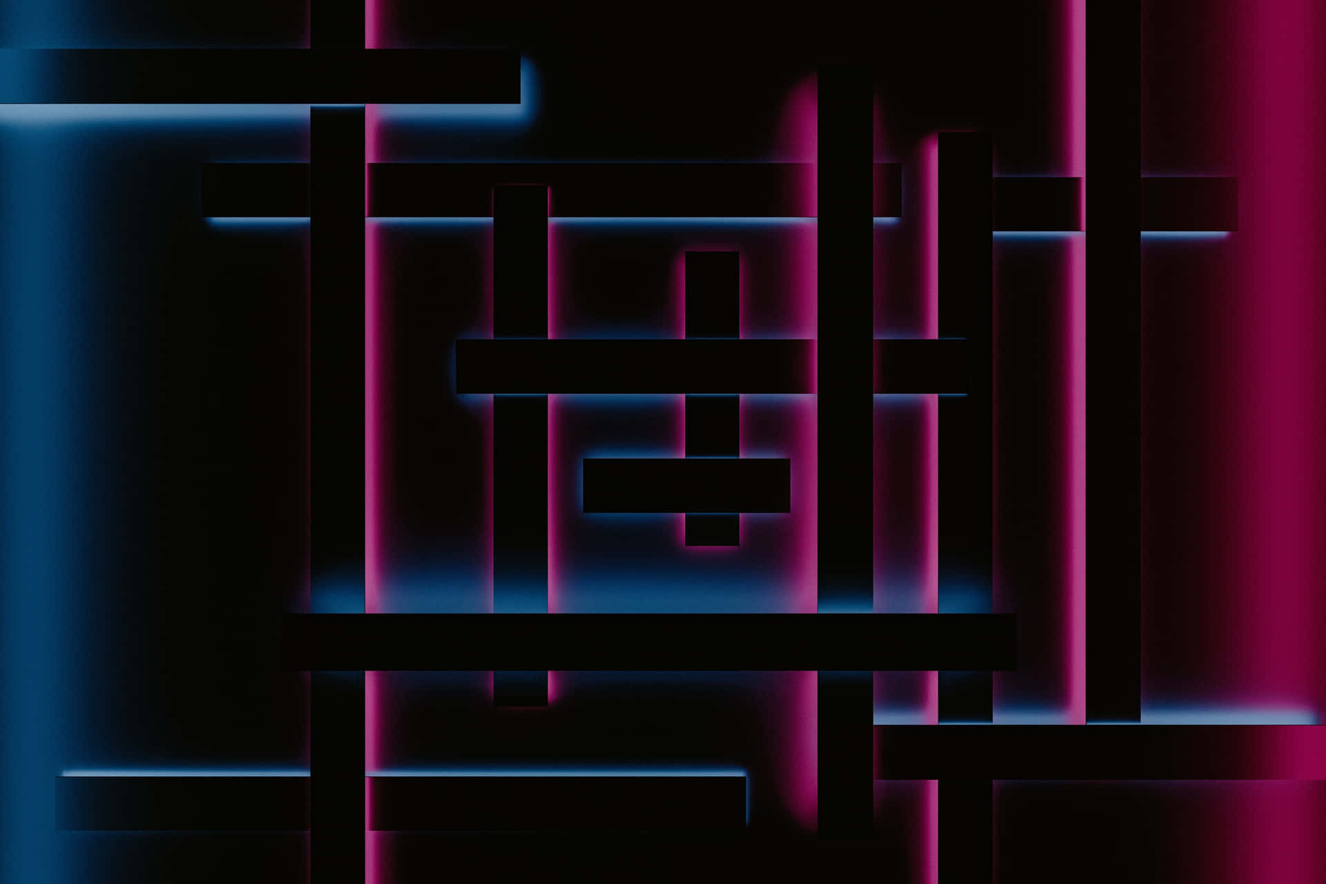 Neon Abstract Labyrinth Background