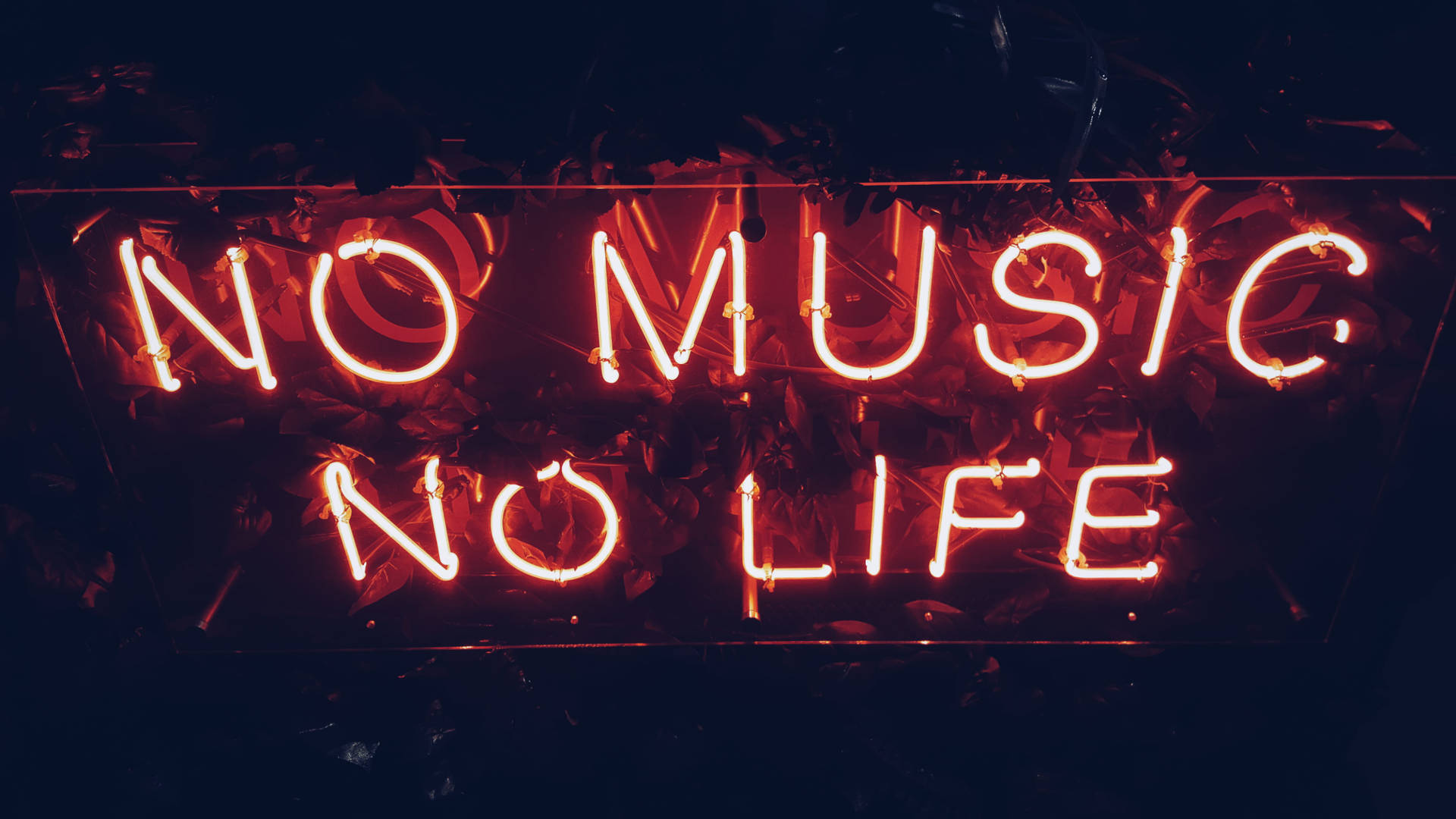 Neon Aesthetic Music Quote Background