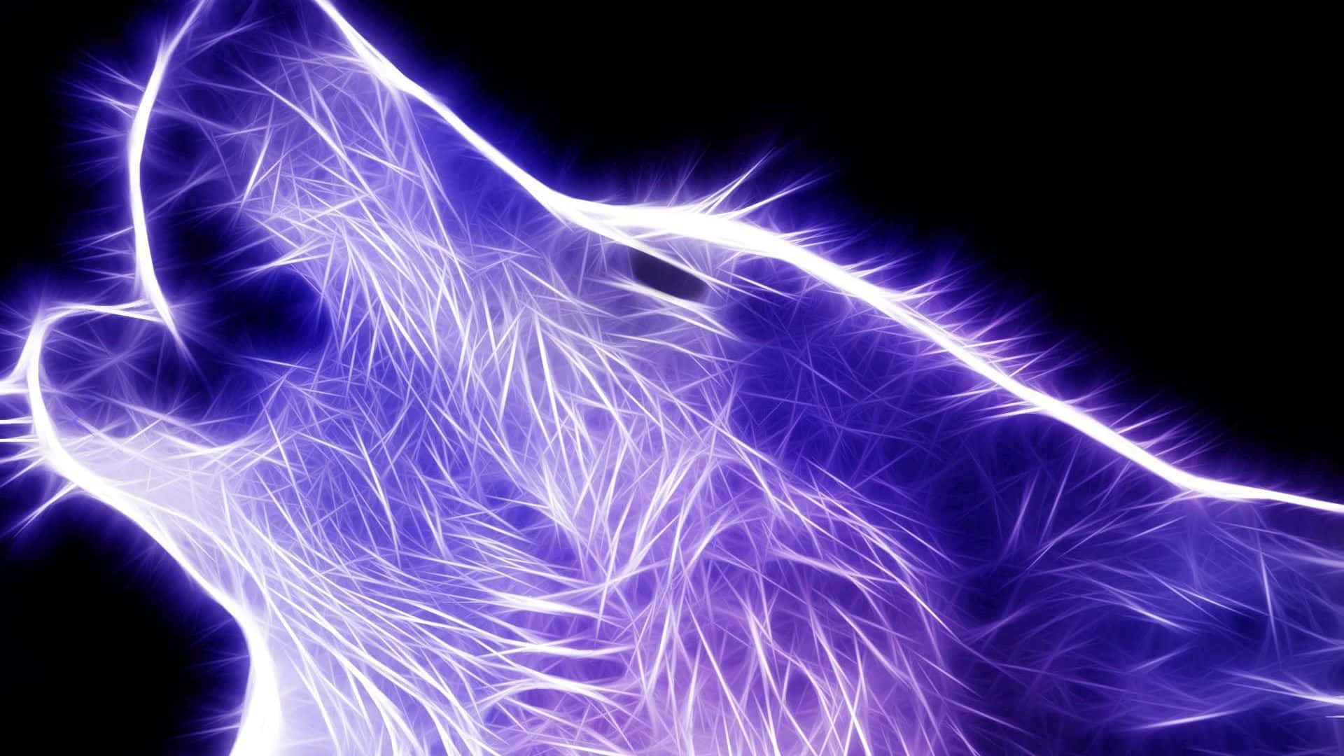 Neon Animal Howling Wolf Background