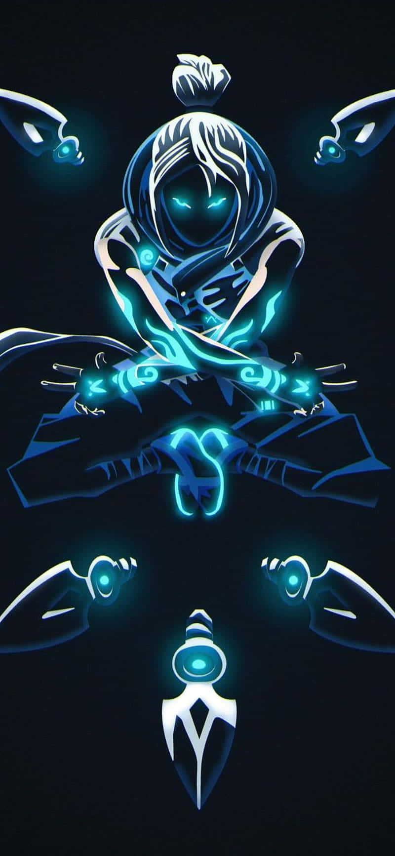 Neon Anime Jett Valorant Background
