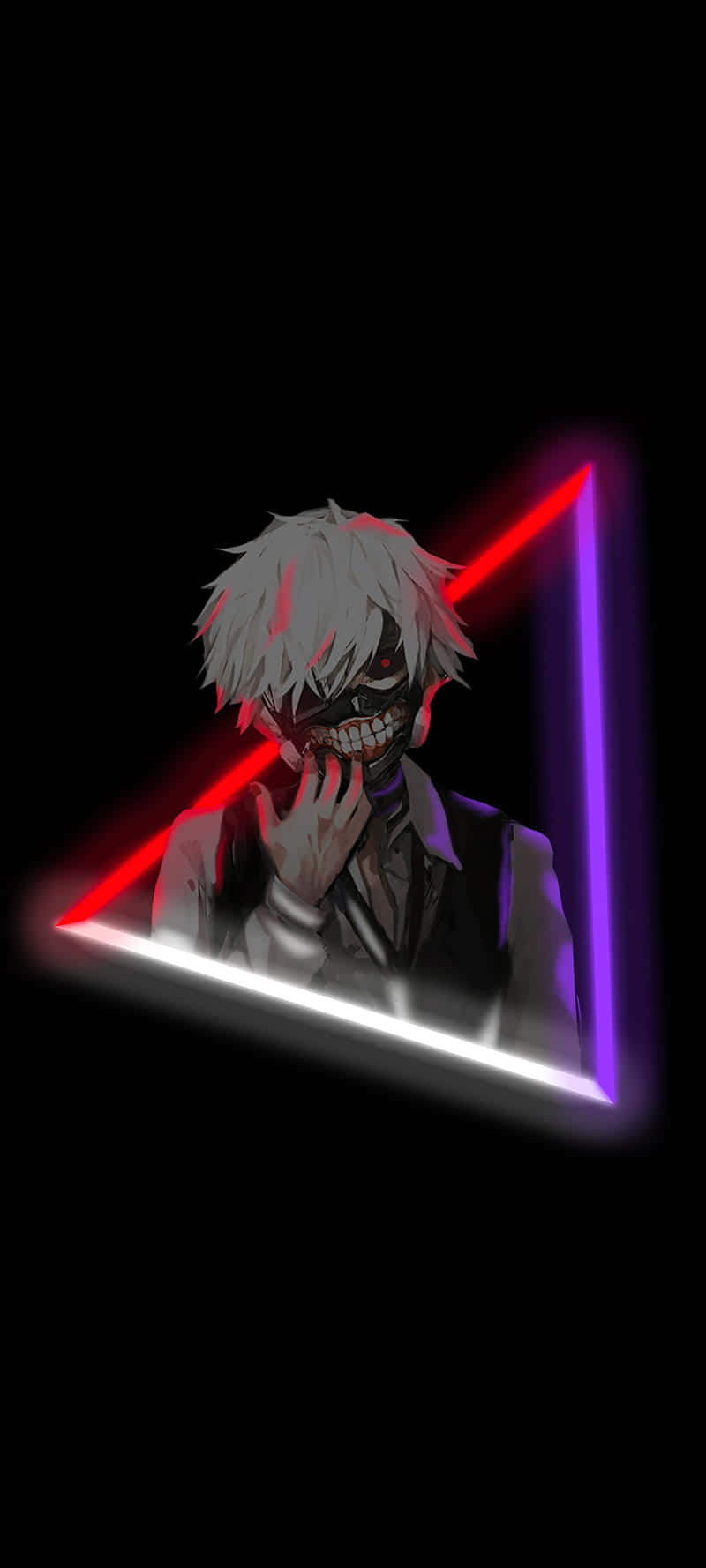 Neon Anime Ken Kaneki Background