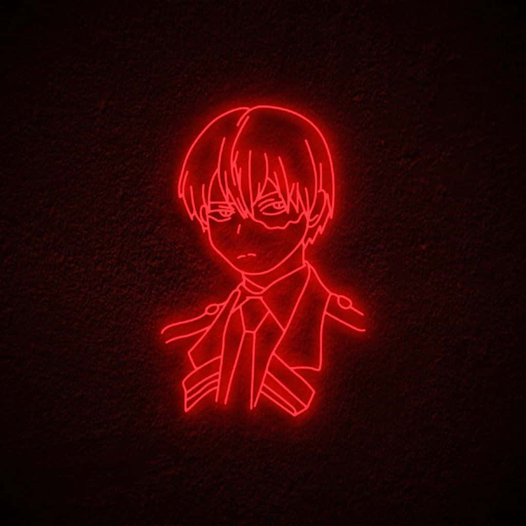 Neon Anime Shoto Todoroki Background