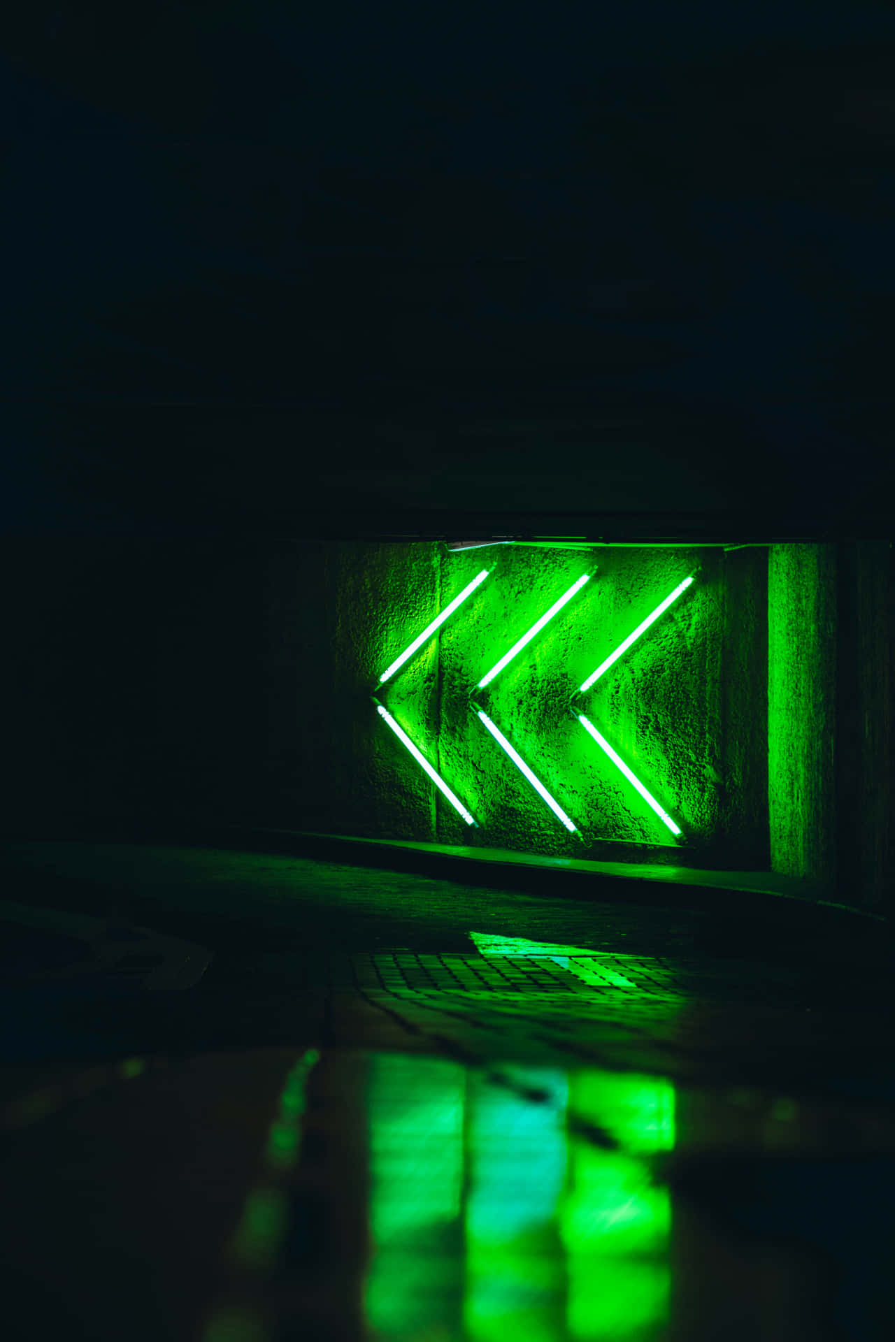 Neon Arrow Signage Wall Background