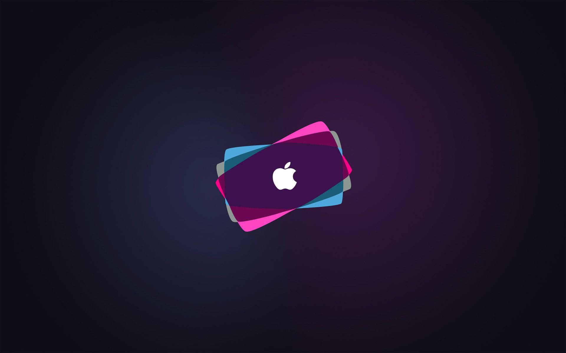 Neon Art Apple Emblem Background