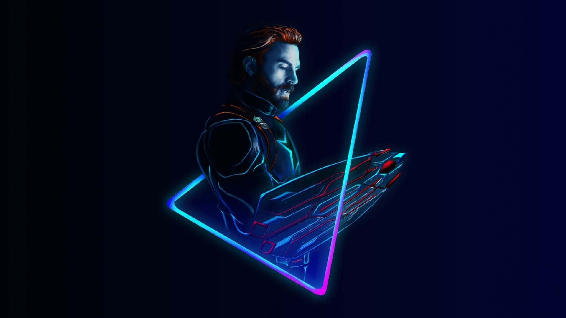 Neon Avenger Laptop Wallpaper Background