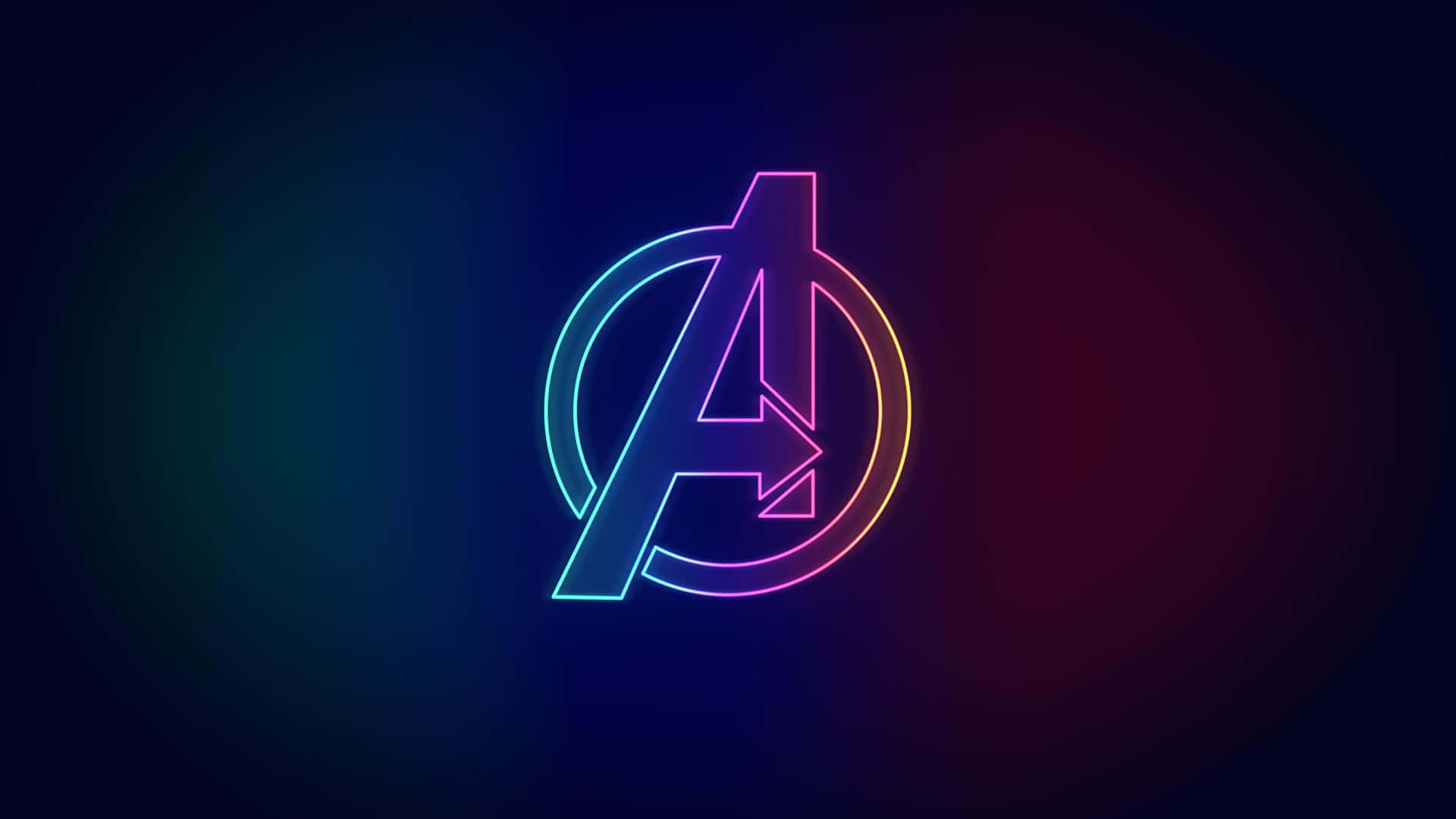 Neon Avengers Logo4 K Wallpaper Background