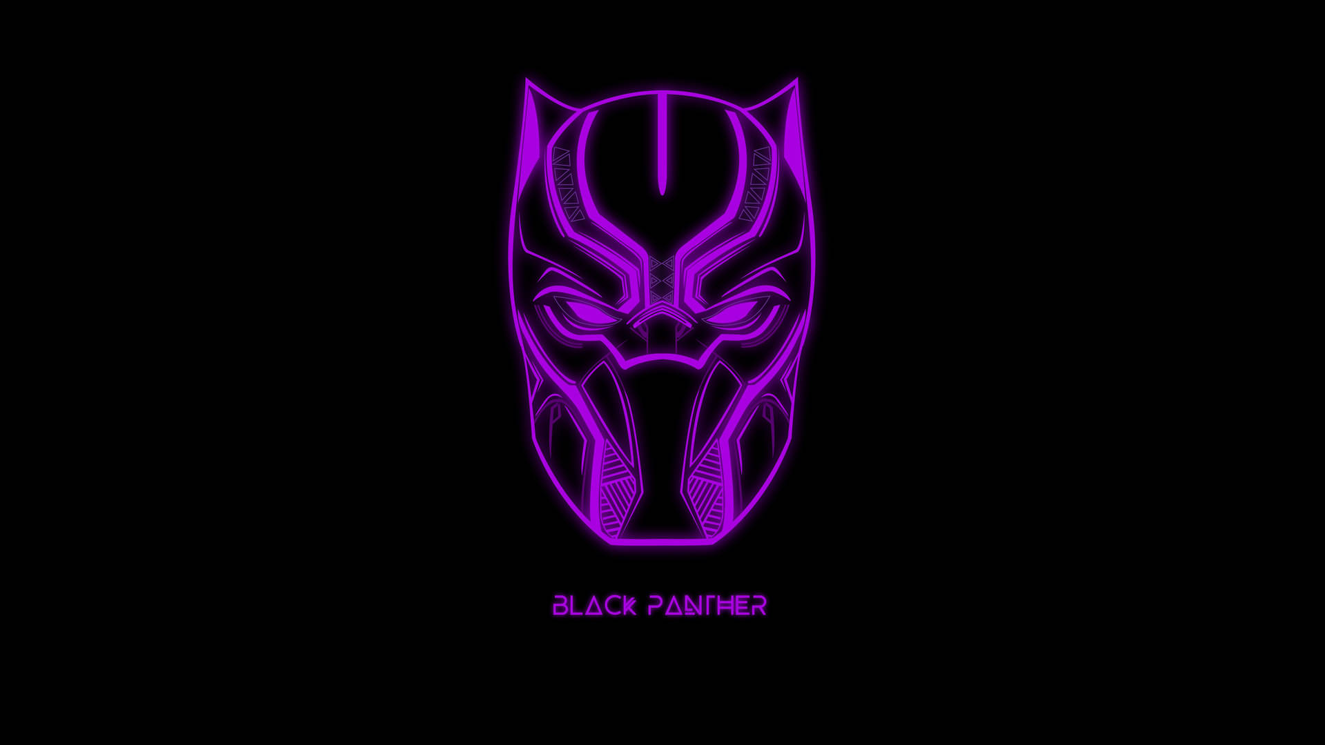 Neon Black Panther 4k Ultra Hd Dark