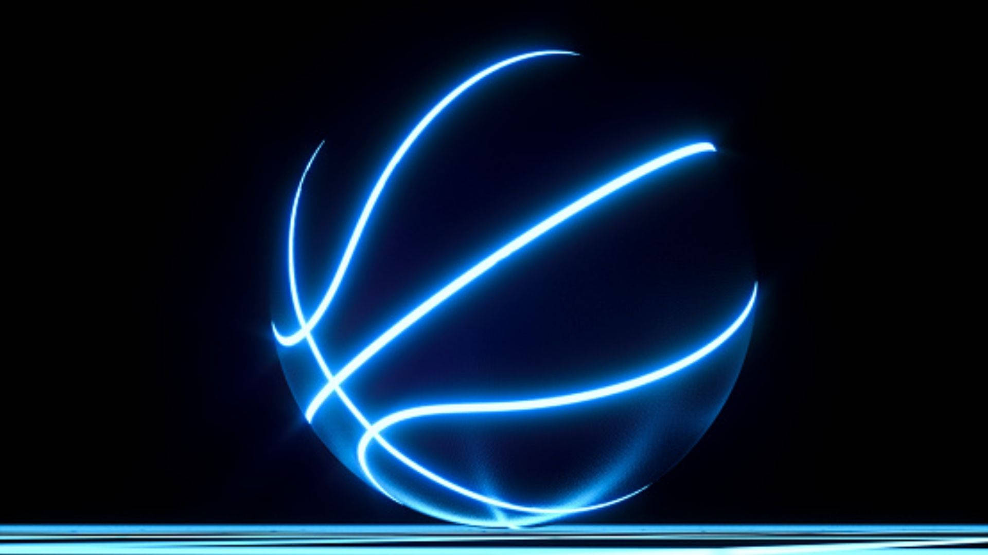 Neon Blue Ball Background