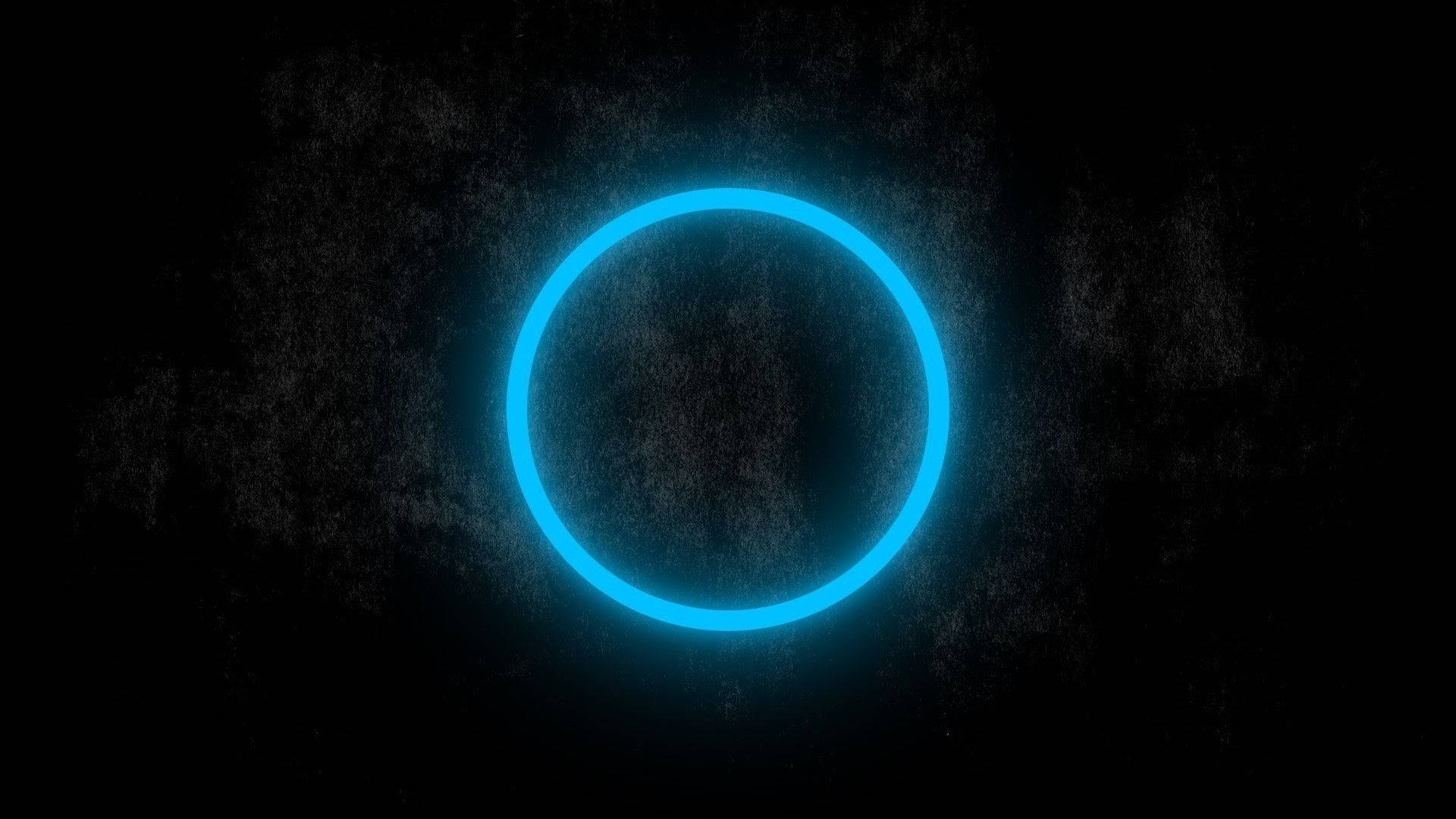 Neon Blue Circle Background