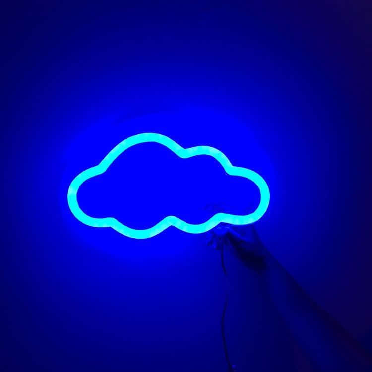 Neon Blue Cloud Led