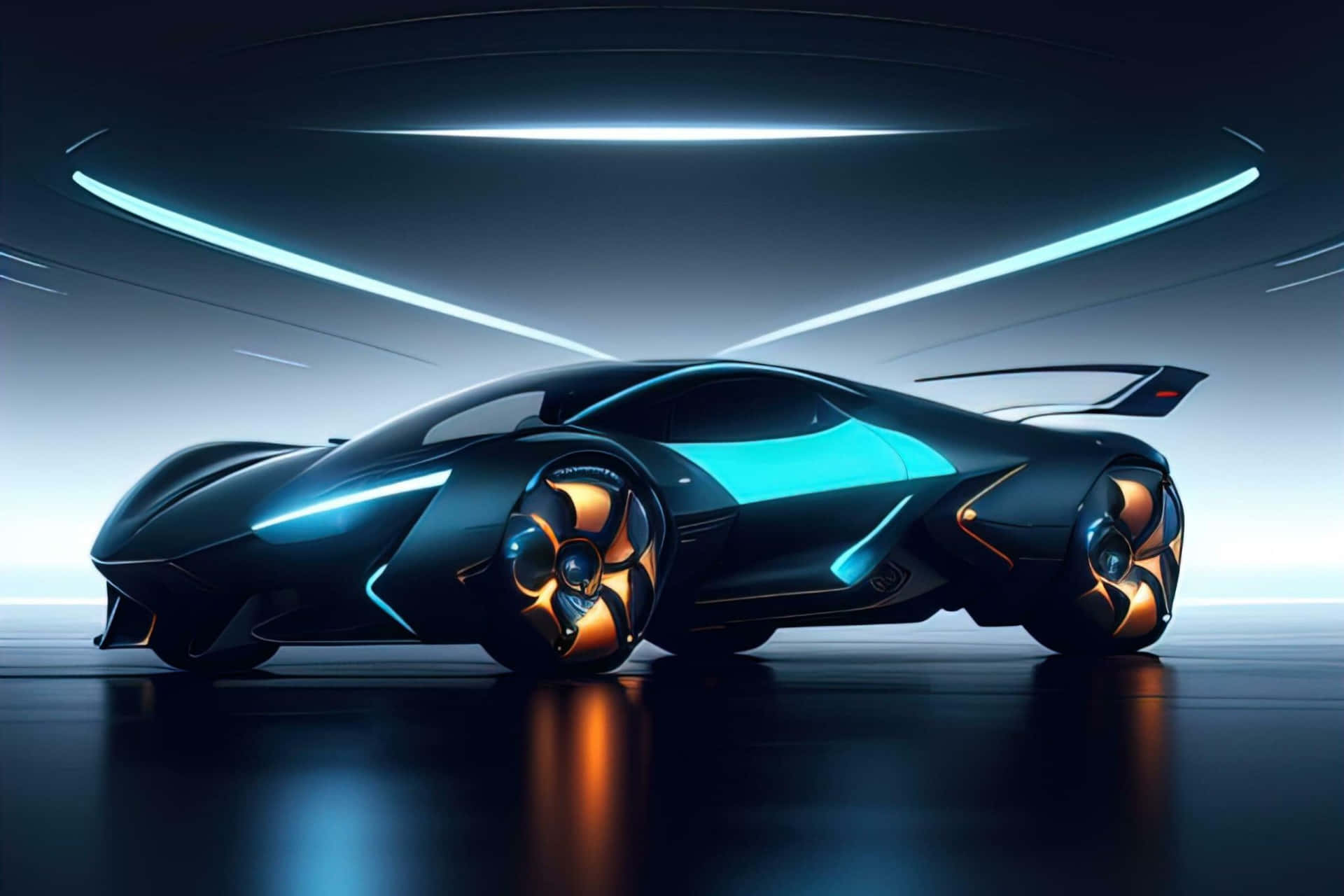 Neon Blue Lamborghini Futuristic Design.jpg Background