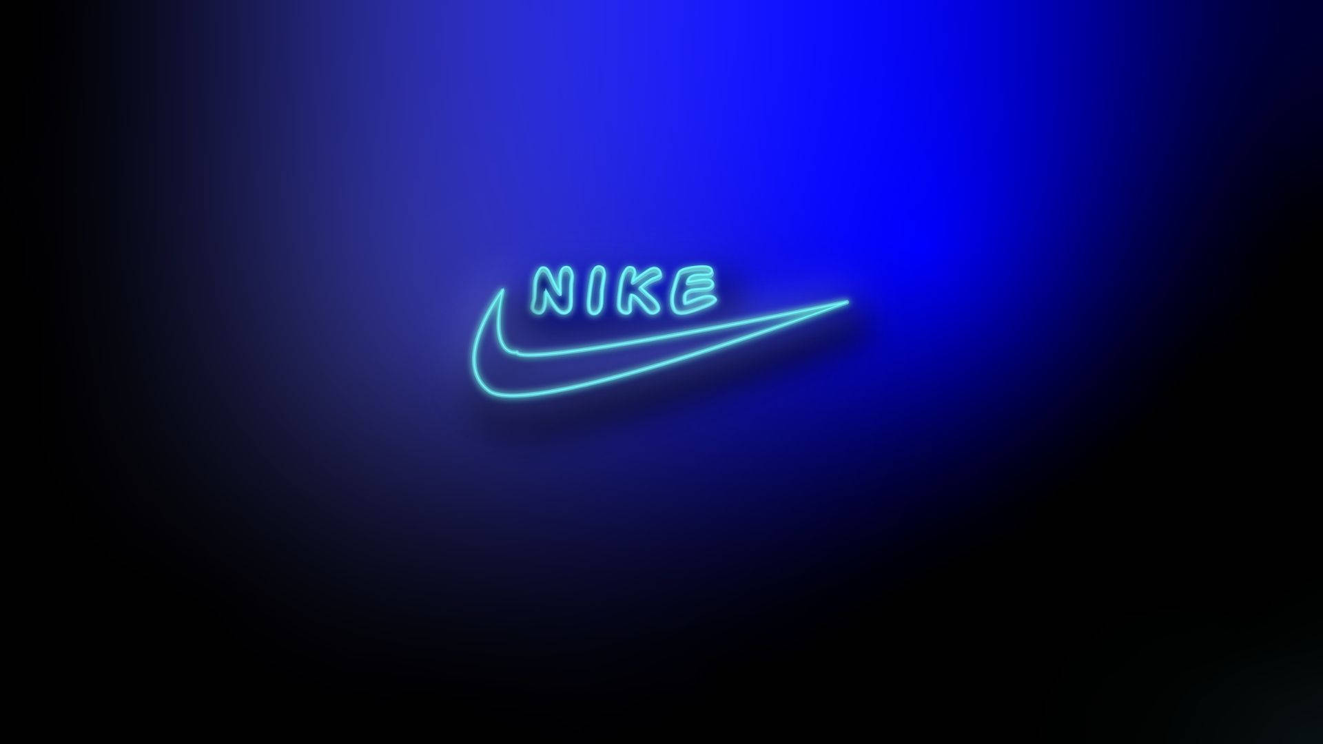 Neon Blue Led Nike Background