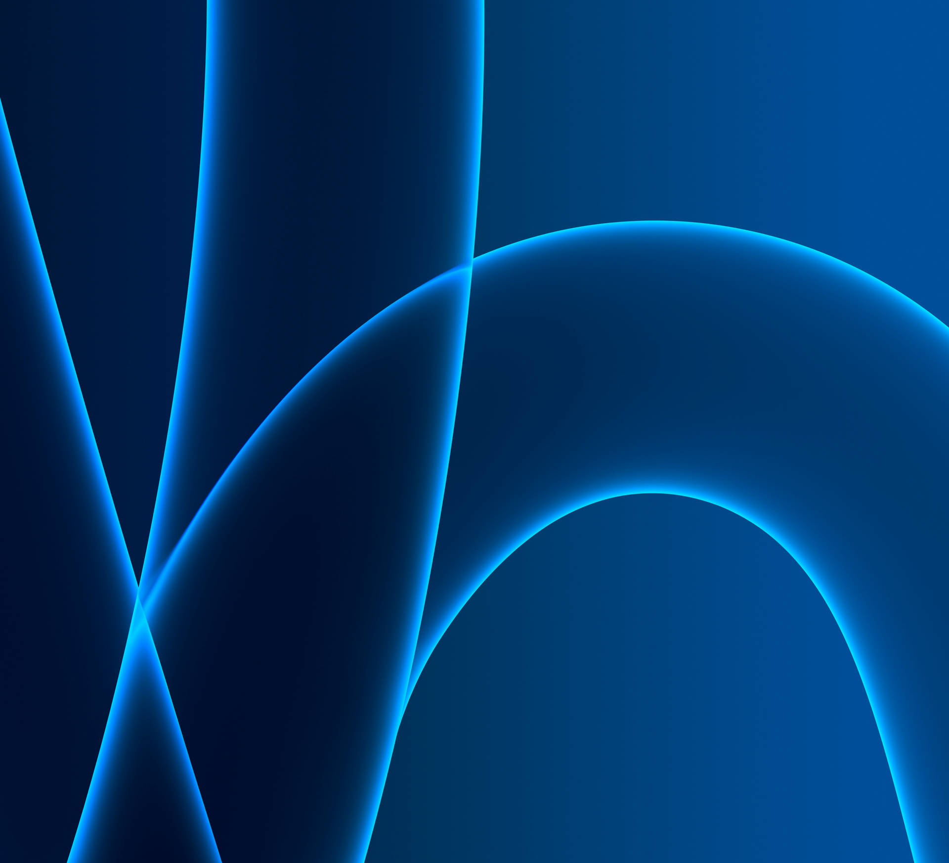 Neon Blue Lines Imac 4k Background