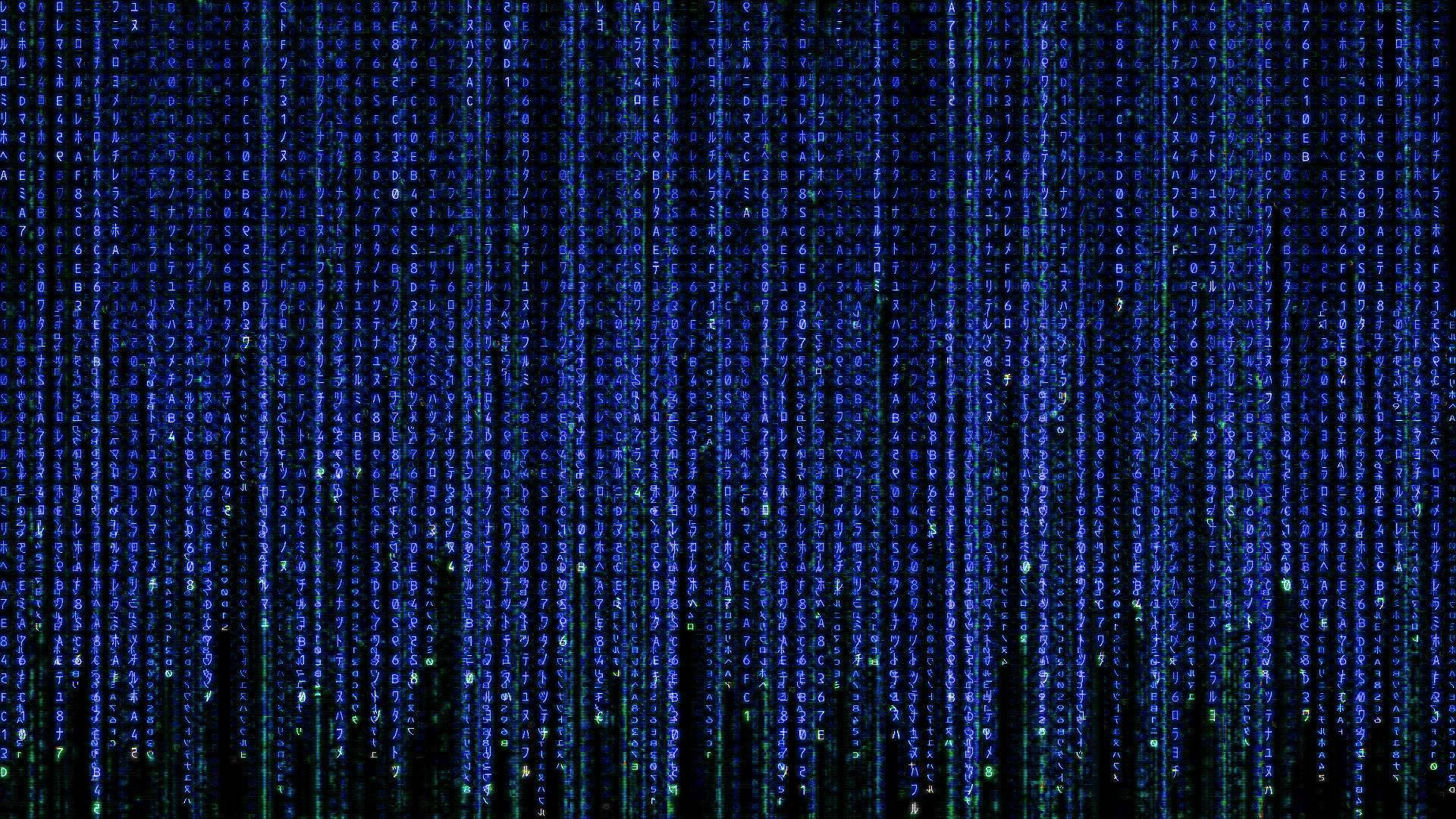 Neon Blue Matrix Background