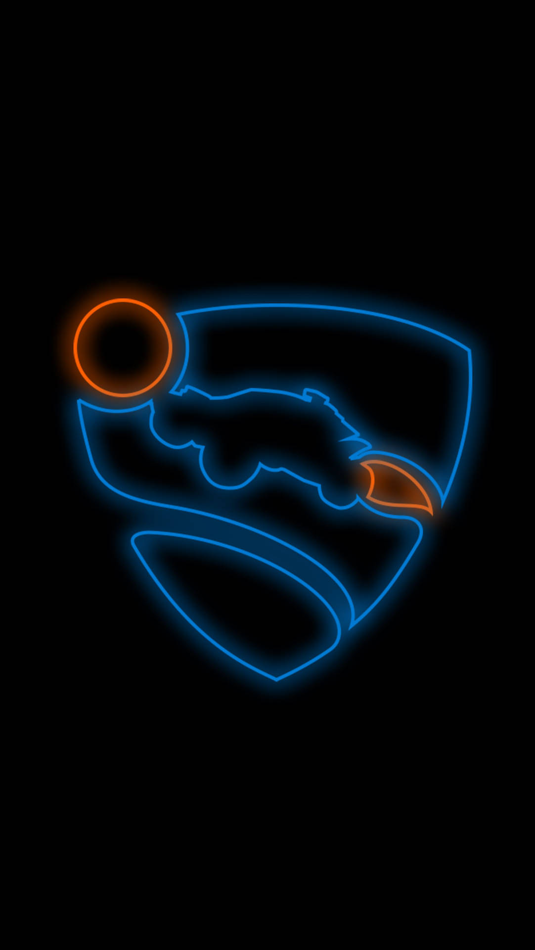 Neon Blue Orange Logo Rocket League Iphone