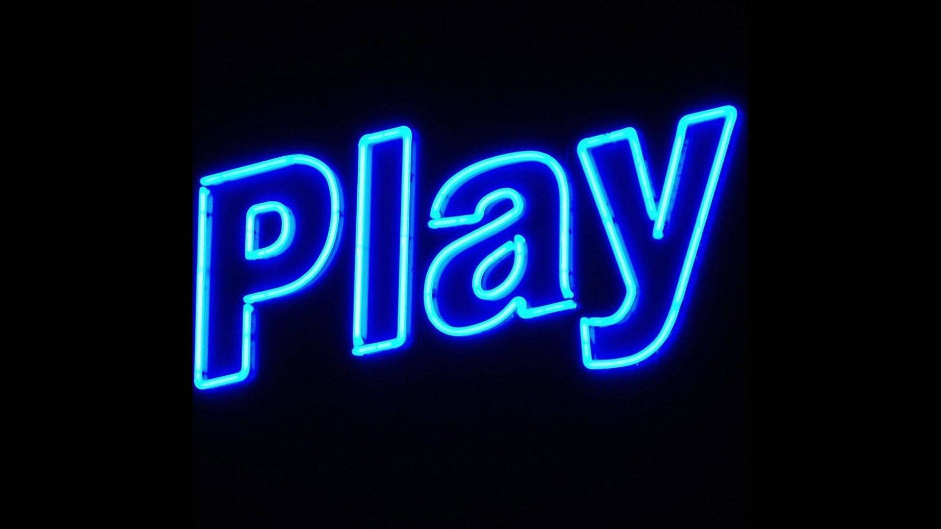 Neon Blue Play Background
