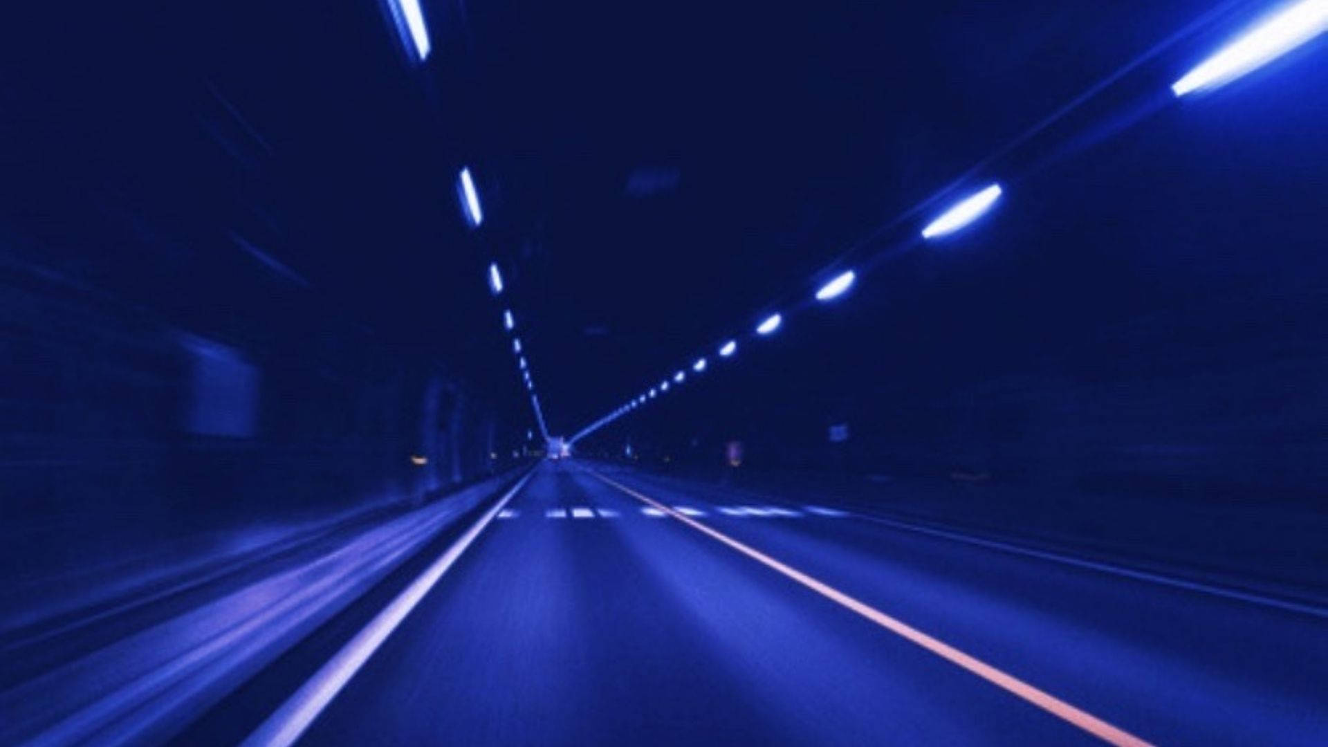 Neon Blue Tunnel Background