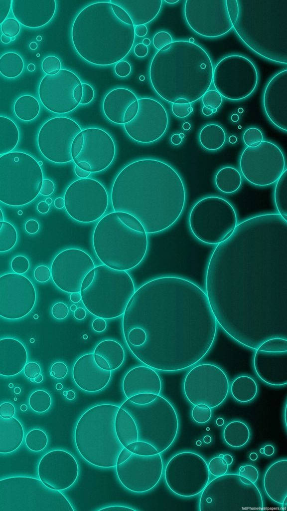 Neon Bubbles Green Iphone Background