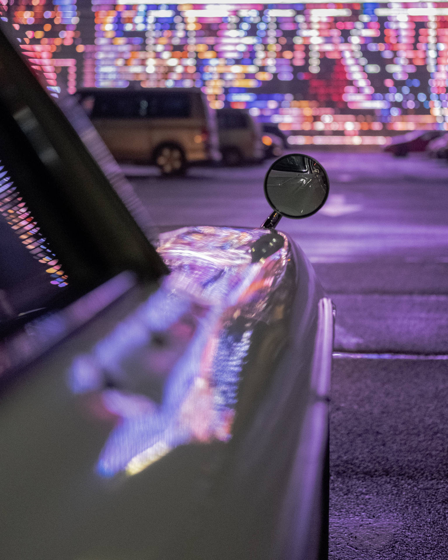 Neon Car Side Mirror Background