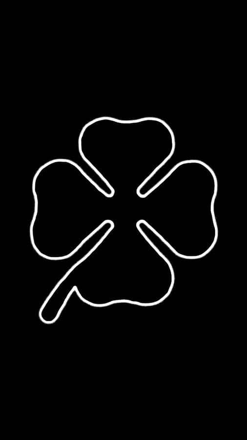 Neon Clover Arton Black Background Background