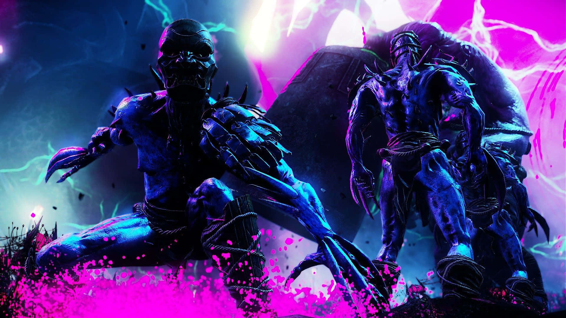 Neon Colored World Background