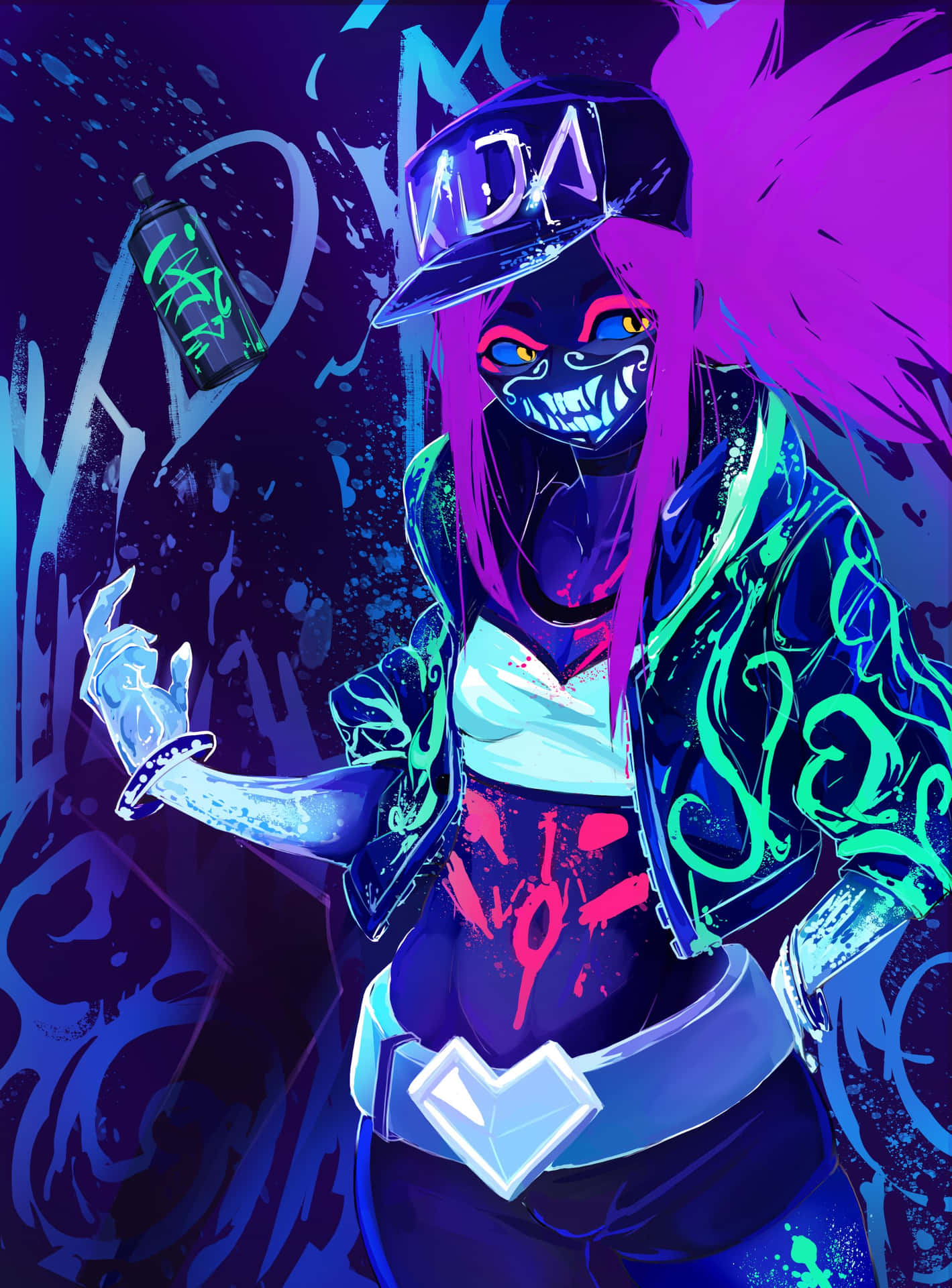 Neon Colors Gothic Art