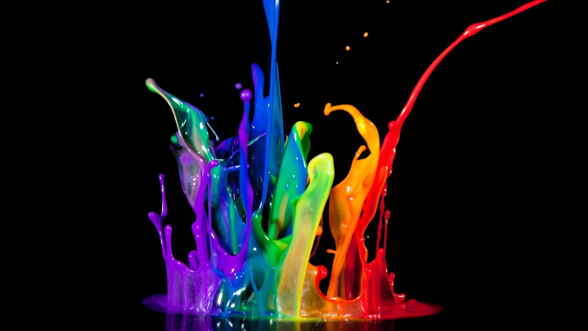 Neon Colors Paint Splash