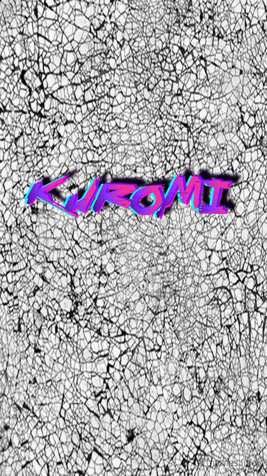 Neon Coloured Kuromi Text Background