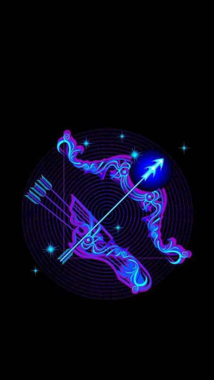 Neon Cute Sagittarius Arrow