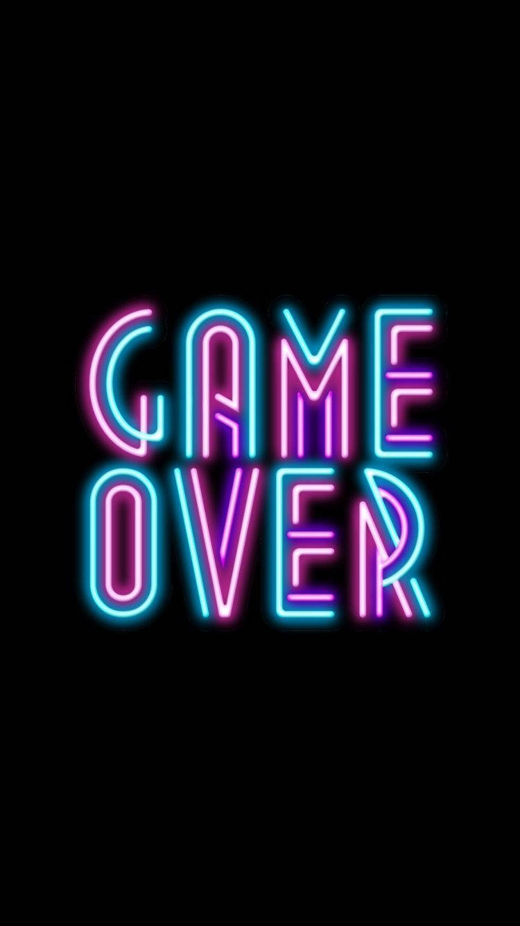 Neon Game Over Background