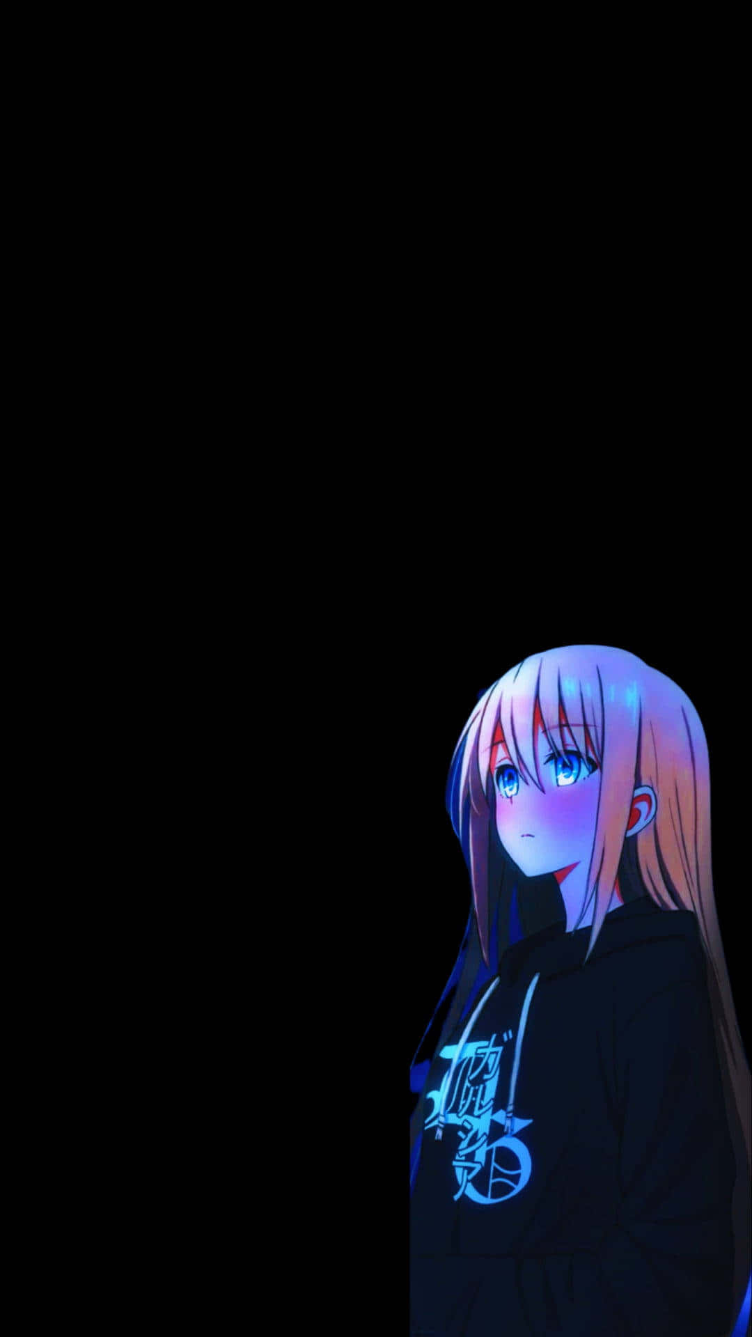 Neon Girl Dark Aesthetic Anime Pfp Background
