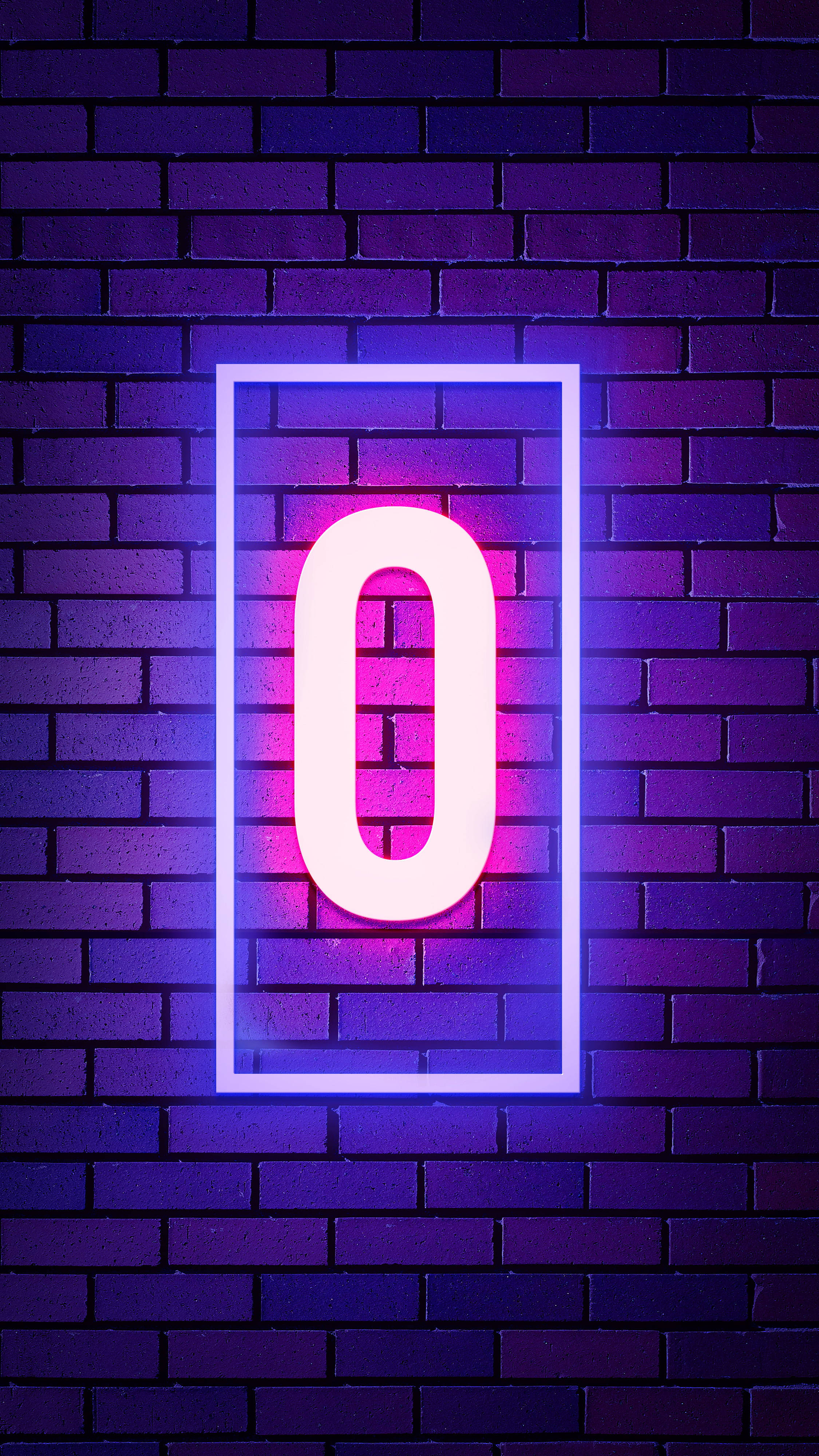 Neon Glow Of Letter O Background