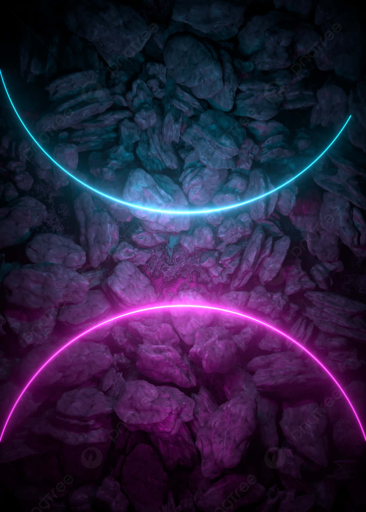 Neon_ Glow_ Rocks_ Background Background