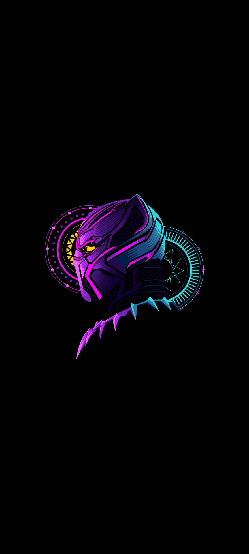 Neon Gradient Black Panther Android