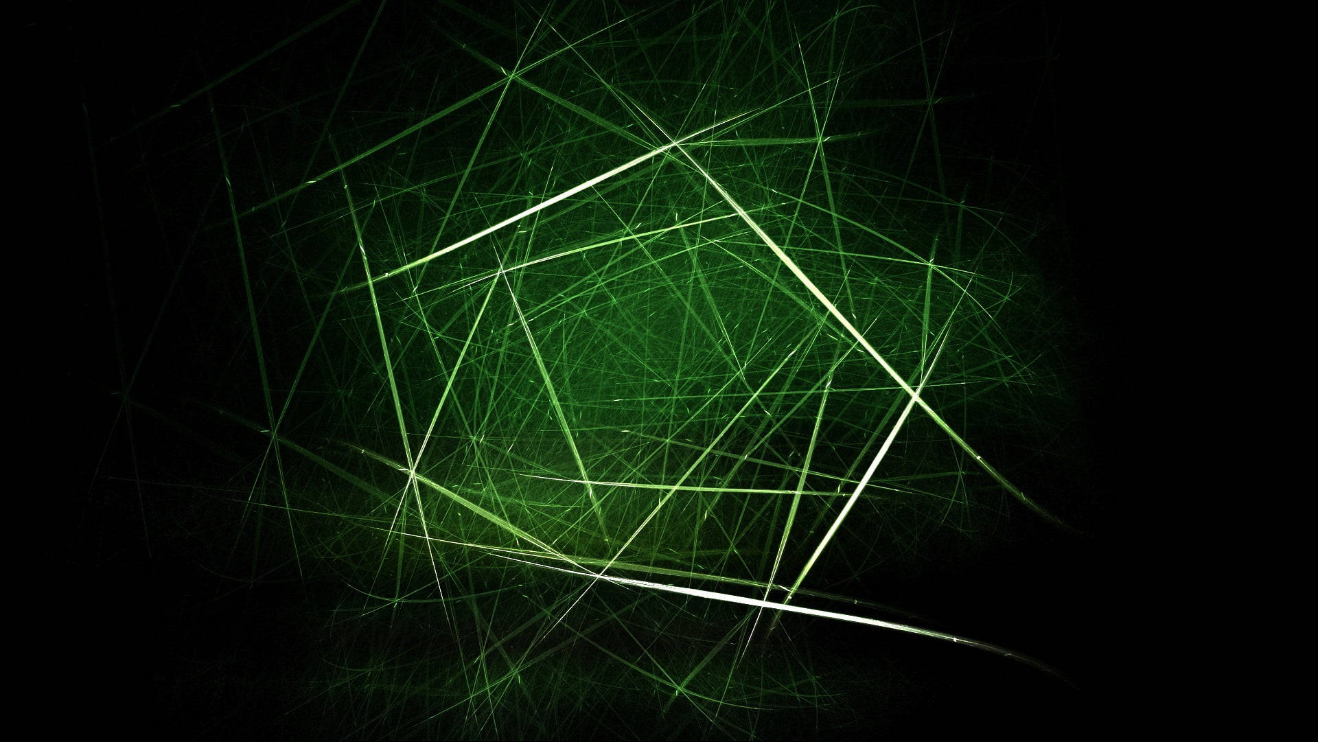 Neon Green Abstract Lines Background