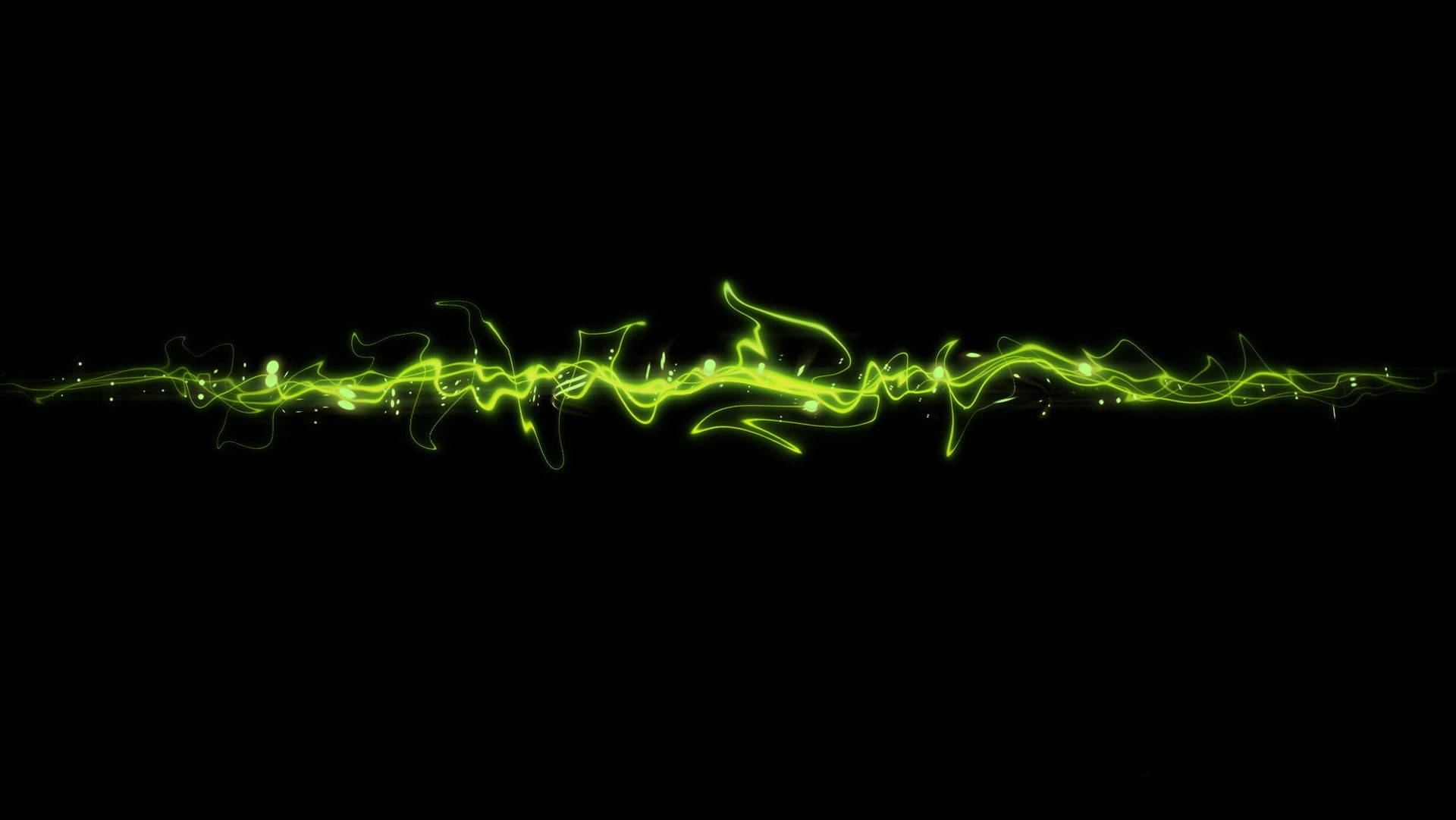Neon Green Aesthetic Lines Background
