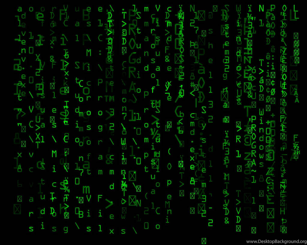 Neon Green Alphanumeric Matrix