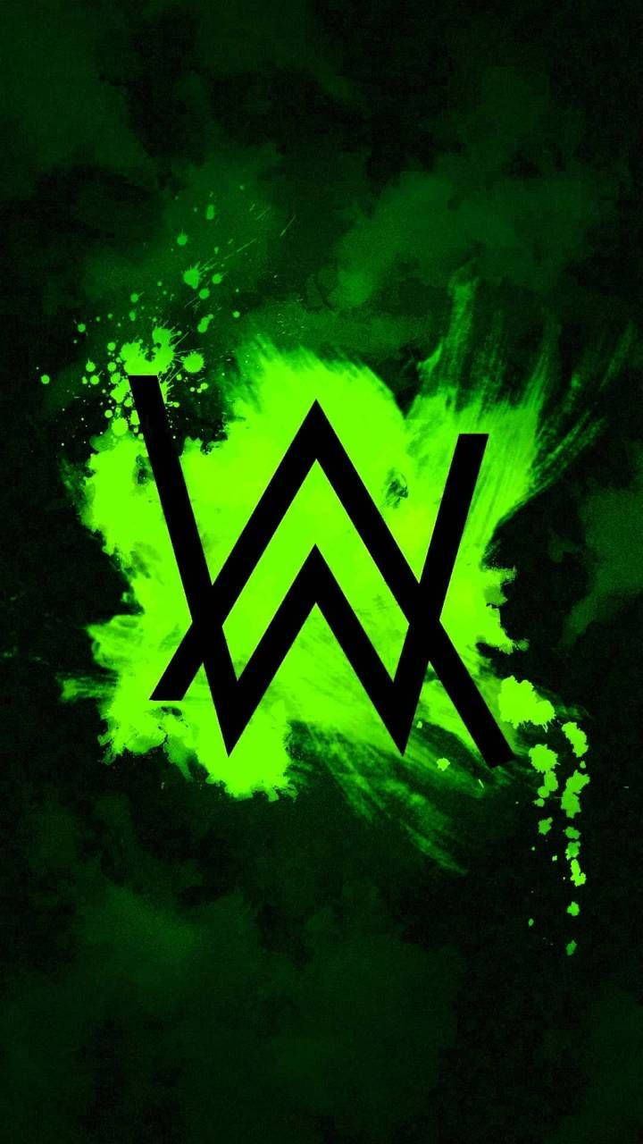 Neon Green And Black Alan Walker Logo