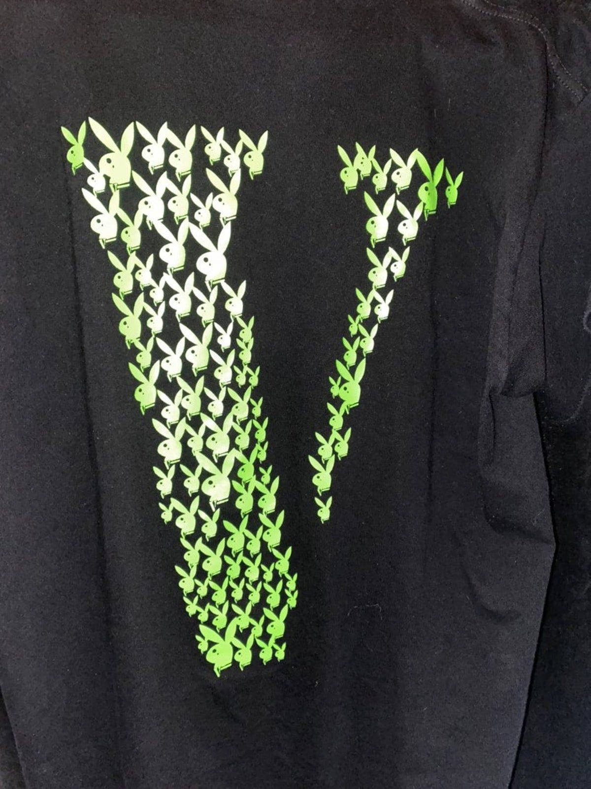 Neon Green Playboy Bunnies And Vlone Pfp Logo Background