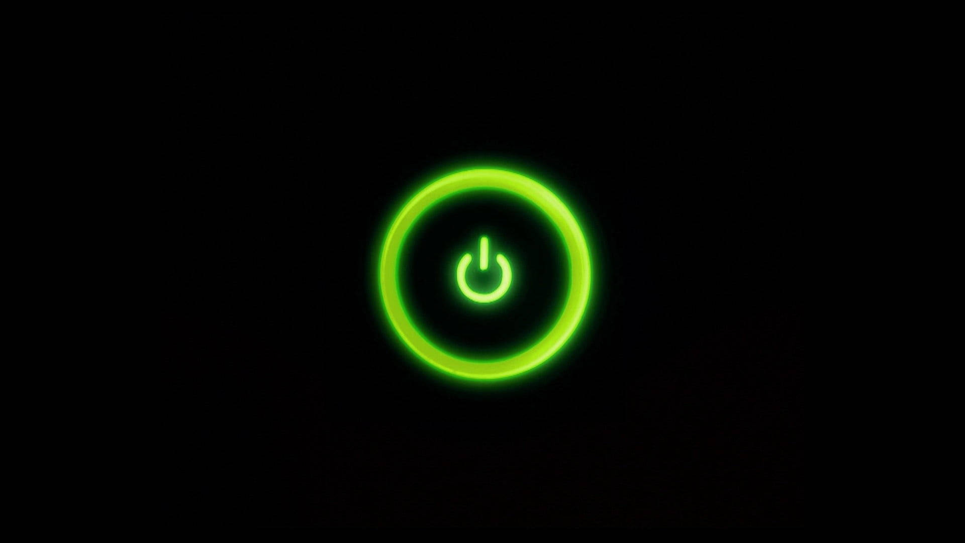 Neon Green Power Button Background