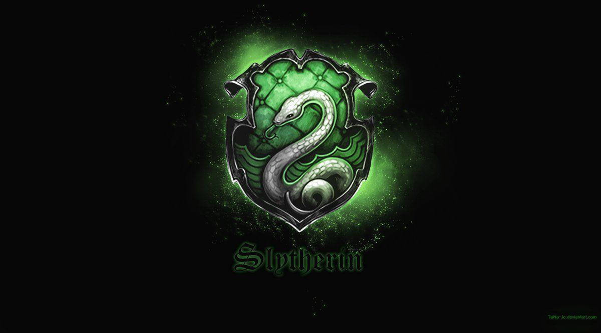 Neon Green Slytherin Crest Background