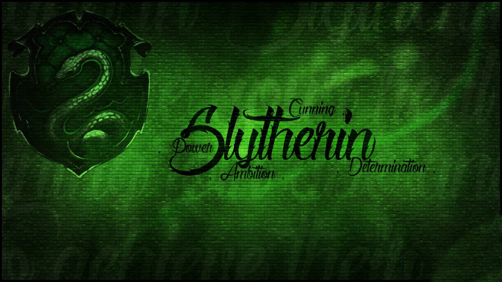 Neon Green Slytherin Logo Background
